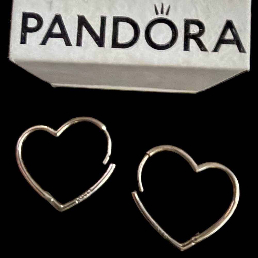 Pandora Sterling Silver Earrings Minimalist Design